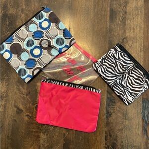 Set of Colorful Patterned Pouches